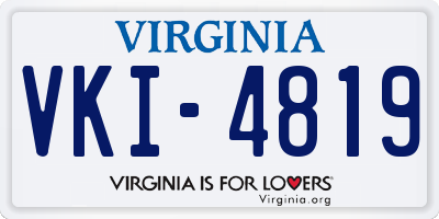 VA license plate VKI4819