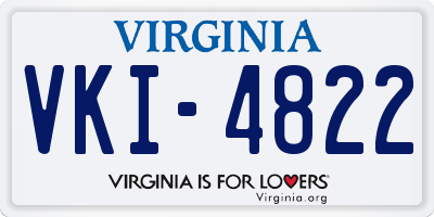 VA license plate VKI4822