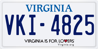 VA license plate VKI4825