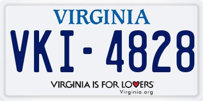 VA license plate VKI4828