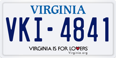 VA license plate VKI4841