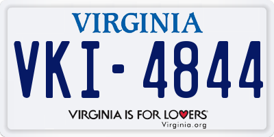 VA license plate VKI4844