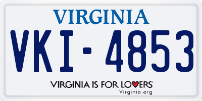 VA license plate VKI4853