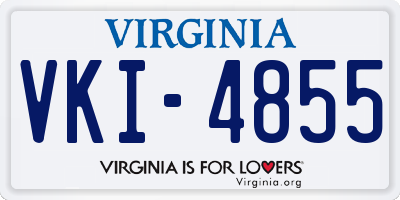 VA license plate VKI4855