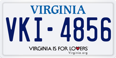 VA license plate VKI4856