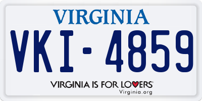 VA license plate VKI4859