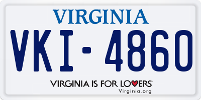 VA license plate VKI4860