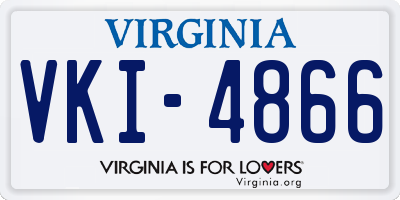 VA license plate VKI4866