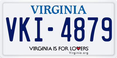 VA license plate VKI4879