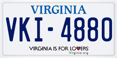 VA license plate VKI4880