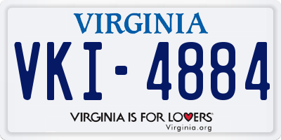 VA license plate VKI4884