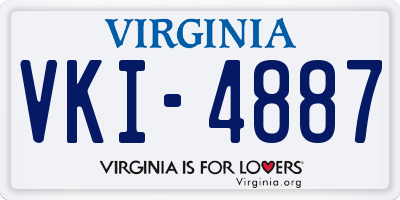 VA license plate VKI4887