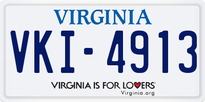 VA license plate VKI4913