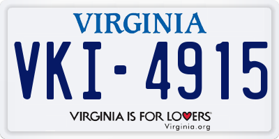 VA license plate VKI4915