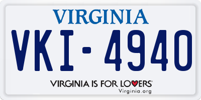 VA license plate VKI4940