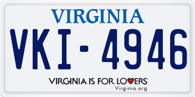 VA license plate VKI4946