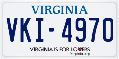 VA license plate VKI4970