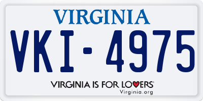 VA license plate VKI4975