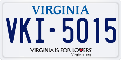 VA license plate VKI5015