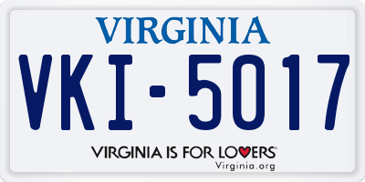 VA license plate VKI5017