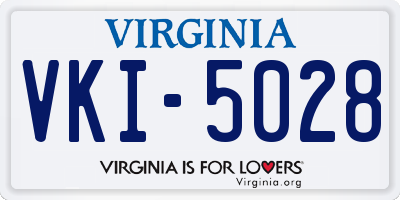 VA license plate VKI5028