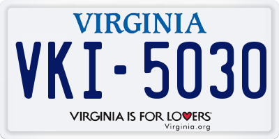VA license plate VKI5030