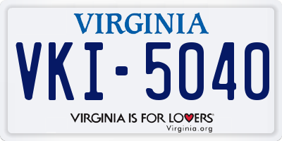 VA license plate VKI5040