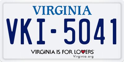 VA license plate VKI5041