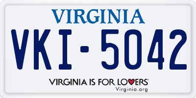 VA license plate VKI5042