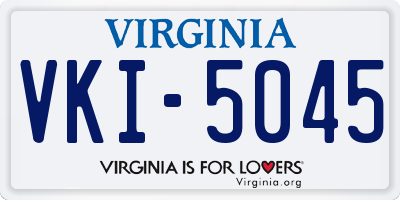 VA license plate VKI5045
