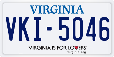 VA license plate VKI5046