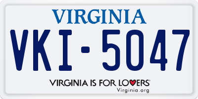 VA license plate VKI5047