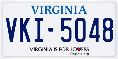 VA license plate VKI5048