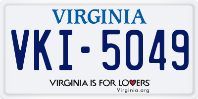 VA license plate VKI5049