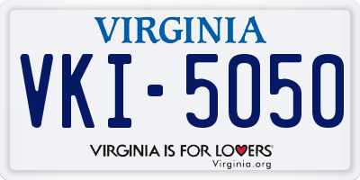 VA license plate VKI5050