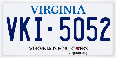 VA license plate VKI5052