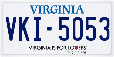 VA license plate VKI5053