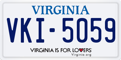 VA license plate VKI5059