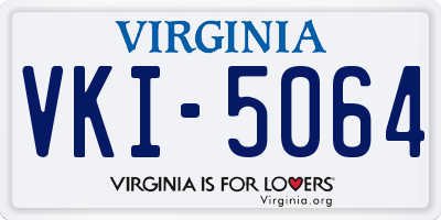 VA license plate VKI5064