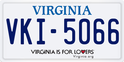 VA license plate VKI5066