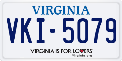 VA license plate VKI5079