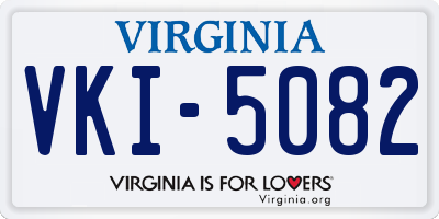 VA license plate VKI5082