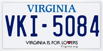 VA license plate VKI5084