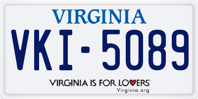 VA license plate VKI5089