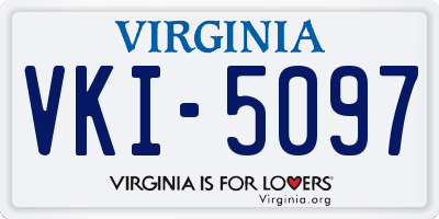 VA license plate VKI5097