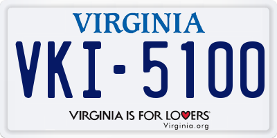 VA license plate VKI5100