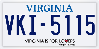 VA license plate VKI5115