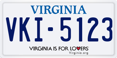 VA license plate VKI5123