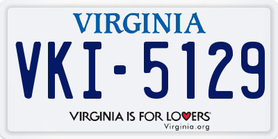 VA license plate VKI5129