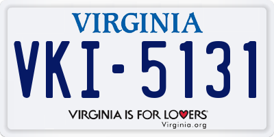 VA license plate VKI5131